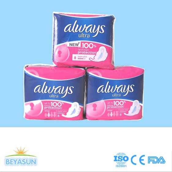 Always Overnight Sanitary Napkins With Wings Disposable Feminine Pads High