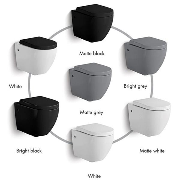 Buy Elongated Wall Hung Toilet Adjustable Height And Soft Closing Seat at wholesale prices