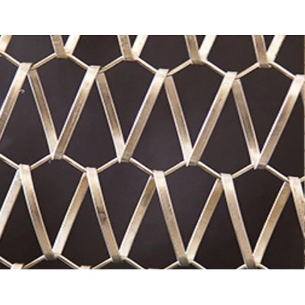 Sprial Weave Architectural Conveyor Belt Mesh Curtain For Buildings Decoration