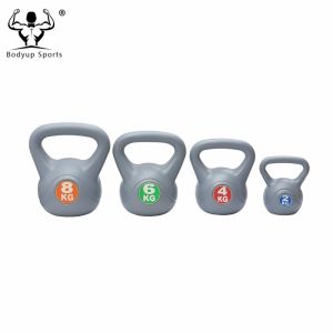 PE And Cement Material Fitness Equipment Kettlebells With Sand Filled