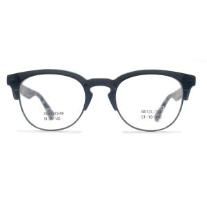 BD131 Retro Round Acetate Metal Glasses