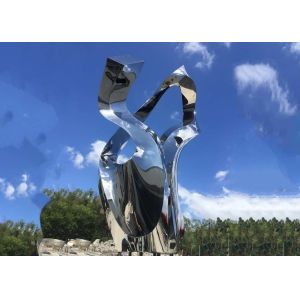 China Polished Abstract Steel Sculpture 316L Stainless Steel Modern Landscape Decoration on sale
