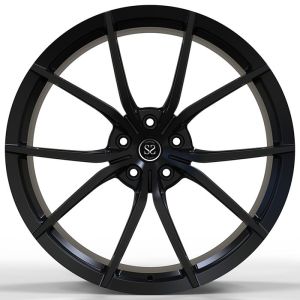 Custom Gloss Black Forged Monoblock Rims Alfa Romeo Giulia 20x9.5 20x11 5x110