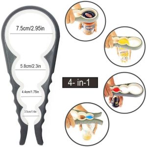 5 In 1 Multi Function Can Bottle Opener Kit With Silicone Handle