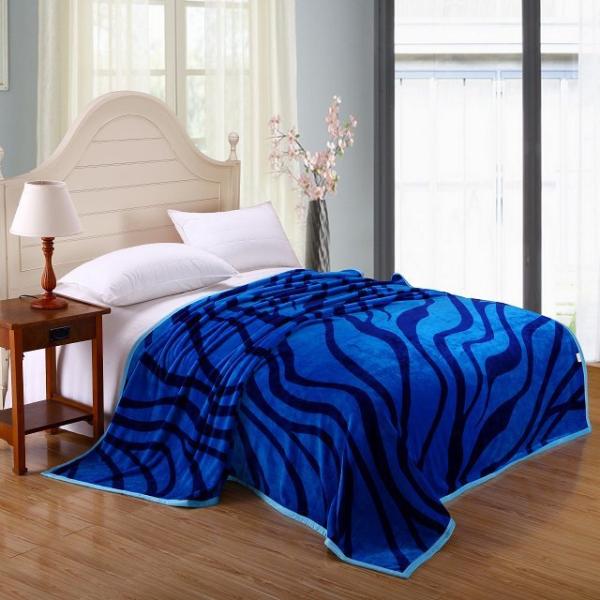 Polyester Microfiber Flannel Fleece Blanket For Home / Hotel Bedding Floral Printed