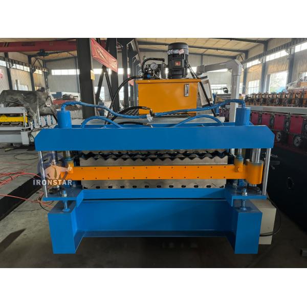 8 rib trapezoidal and corrugated double layer roll forming machine in America
