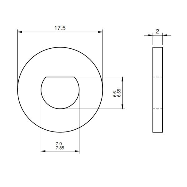 Forged D Shape Stainless Steel Ss316 Plain Washer