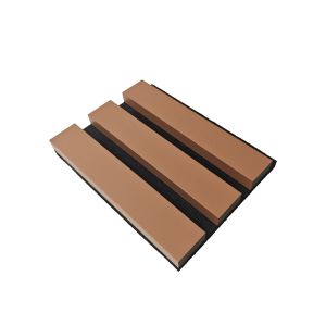 Artistic Wood Slat Acoustic Panels Three-Sided Wrapping For Modern Homes