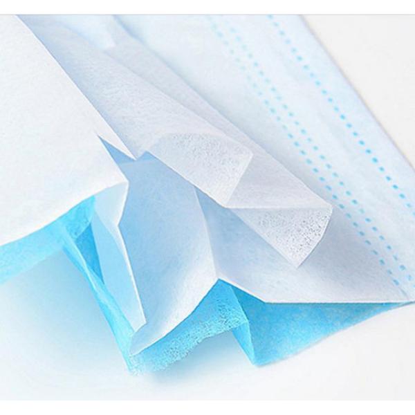 Breathable 3 Ply Disposable Mask , Antibacterial Disposable Earloop Face Mask