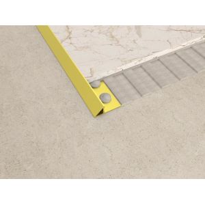 Decorative Gold Brushed 304 Stainless Steel Transition Strip Wall Tile Profile