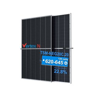China Trina Solar Panels Vertex N 620W 625W 630W N-Type I-Topcon Bifacial Dual Glass 645W on sale