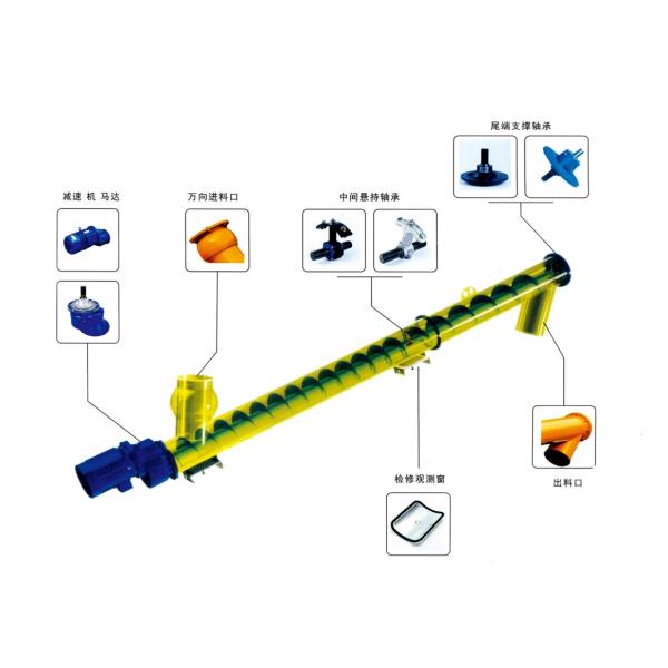Flexible Screw Conveyor 10TPH 30TPH 50TPH Cement Screw Conveyor