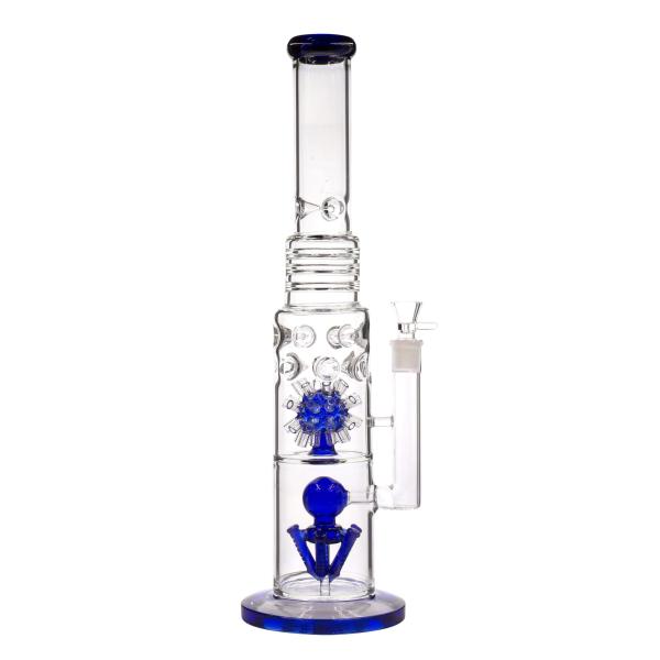Buy Double Percolator Glass Bongs Hookah Heavy Glass 9mm at wholesale prices