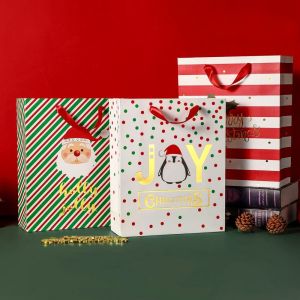 China Custom Christmas Style Gift Packaging Card Paper Shopping Bag Logo and Customization on sale
