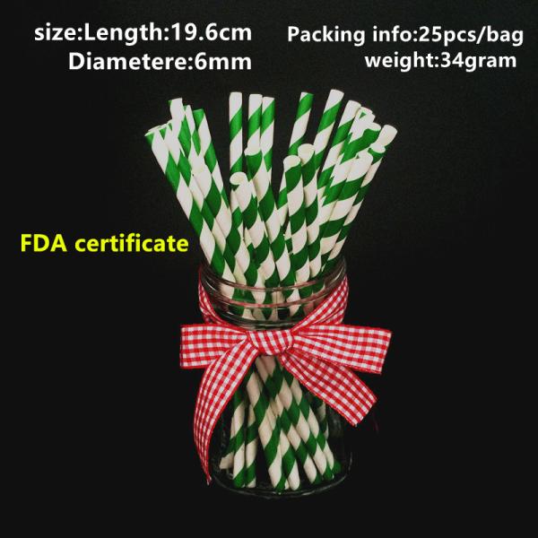 Buy Food Grade Recyclable Biodegradable Paper Straws Printed Eco Friendly at wholesale prices
