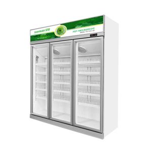 Commercial Glass Door Upright Cooler R404A 5 Shelves Per Door