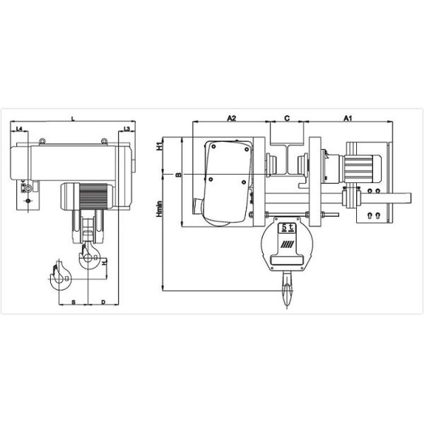 European style Heavy Duty 5t Single Girder Crane wire rope Electric Hoist
