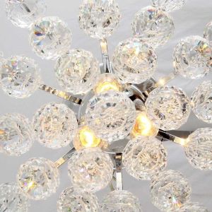 Modern Crystal Semi Flush Ceiling Lights Fixtures Indoor Home Light Fixturs (WH