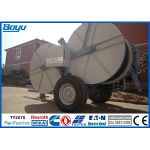 Conductor Tension Stringing Equipment TY2x70 77kw(103hp) 14Tons Hydraulic