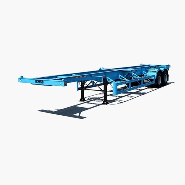 Buy 2 Tandem Axles 40FT ISO Straight Skeleton Truck Semi Trailers with Fuwa Axle 13t and Mechinical Suspension for Light Container Delivery at wholesale prices