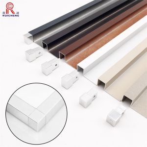 Anodized Square Shape Aluminum Tile Trim Wall Aluminium Transition Strip