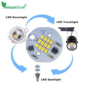 Round Led Light Pcb Board AC 240V Natural White CCT 6000K For Lamp Bulb