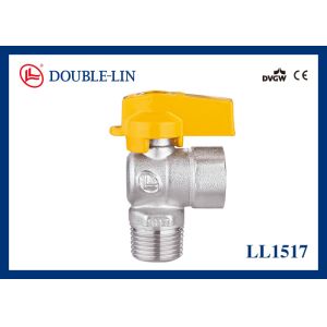 China Aluminium Handle Male x Female Brass Gas Ball Valve on sale
