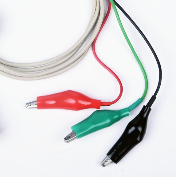 EMG Shielded Alligator Clips With 3 Alligator 5 pin Din Connector Cable