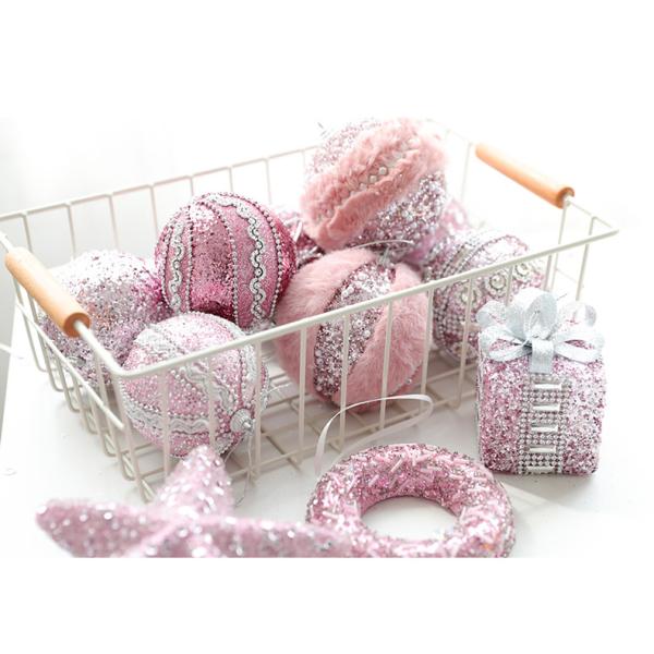 Pink Foam Ball Christmas Tree Pendant Decoration
