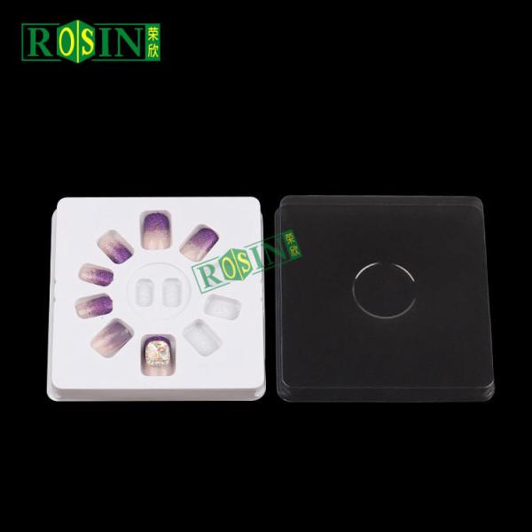 Buy Customized False Nail Packaging Square Shaped Storage With Transparent Cover at wholesale prices