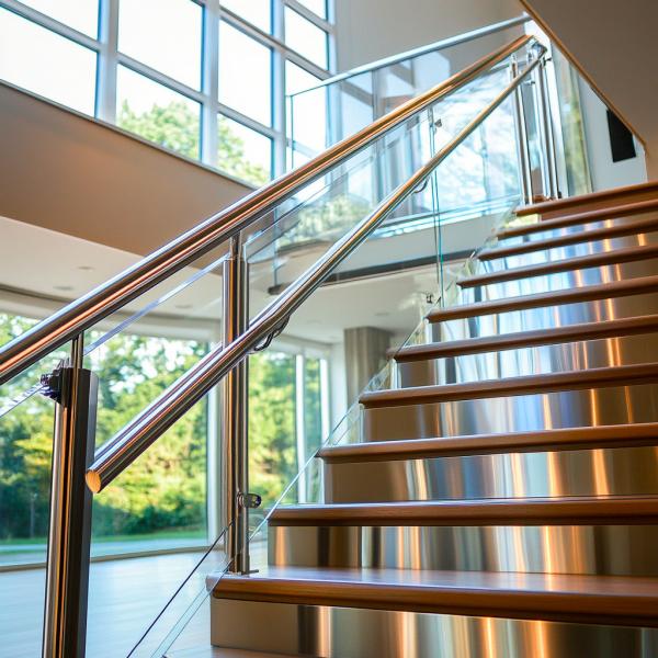 Buy Stylish Curved Stainless Steel Handrails for Home Staircases at wholesale prices