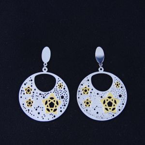 Fashion High Quality Ladies Women Girls Stainless Steel Earrings LEF169