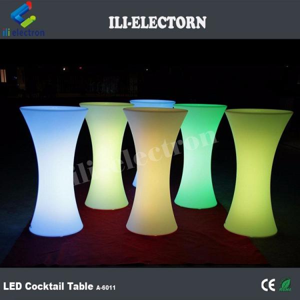Illuminated led plastic lighting furniture set cocktail table
