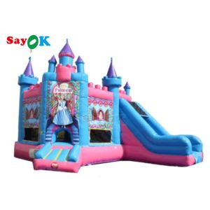 Waterproof Inflatable Bounce House Princess Frozen Carriage Bouncy Castle With