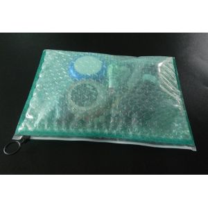 China Strong Adhesive Clear Plastic Zipper Bubble Bags With Copperplate Printing on sale