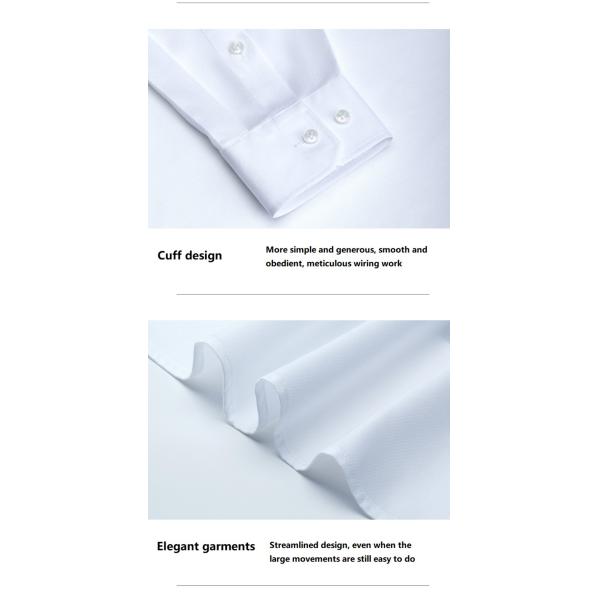 Men's Clothing Office Dress Plus Size Professional Solid Color Uniform Mens Shirts