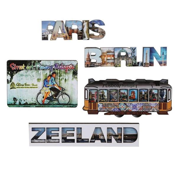 Buy Custom Logo Magnetic Souvenir Silk Printing MDF Wood Fridge Magnets at wholesale prices