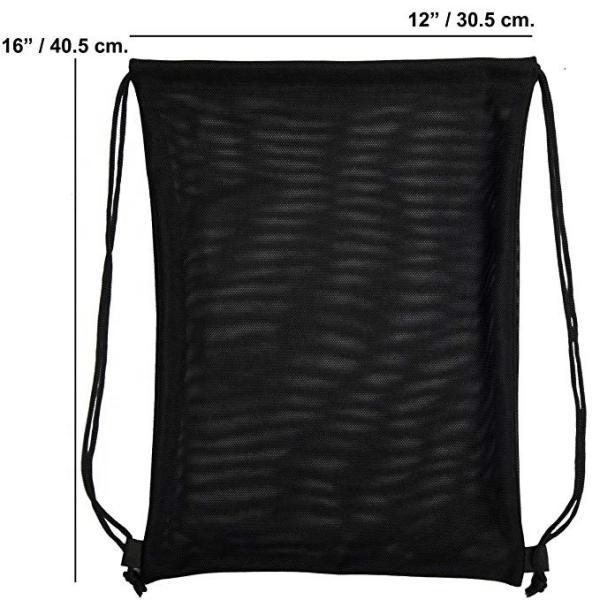 Buy Black Nylon  Travel Shoes Mesh Drawstring Bags Waterproof Tear Resistant at wholesale prices