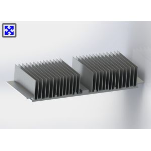 Sandblasting Extruded Aluminum LED Heatsink Profiles Square Shape ISO Standard
