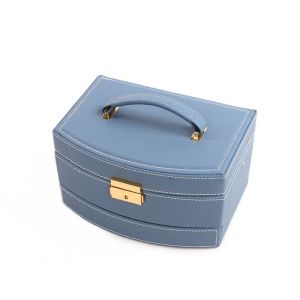 China Fashion Storage Holder Leather Jewelry Box Water Resistant Easy To Carry on sale
