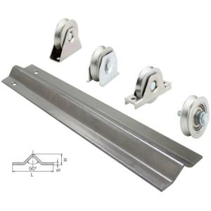 Quality Recessed Guide Sliding Gate Track Hardware And Rollers 55mm for sale