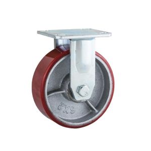 Zinc Plated Heavy Duty Industrial PU Caster Wheel 4"/5"/6"/8" with Brake