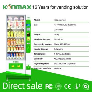 Food Lifted Fresh Fruit Salad Elevator Vending Machine