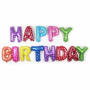 Party Metallic Letter Shaped Balloons For Birthday