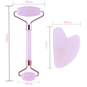 Pink Face Massager Roller , Jade Massager Roller OEM ODM Service