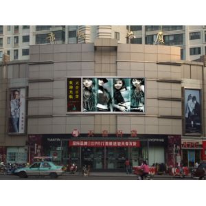 Wall Mounted IP65 Led Advertising Billboard , 1/4 scan Full Color Led Signs