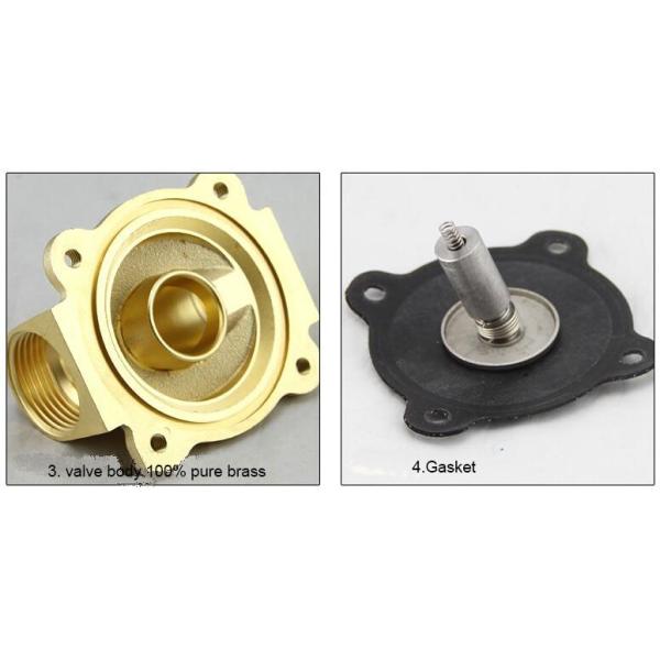 Brass Stainless Steel Normally Closed 2/2 Way 3/8 Solenoid 12v Water Valve