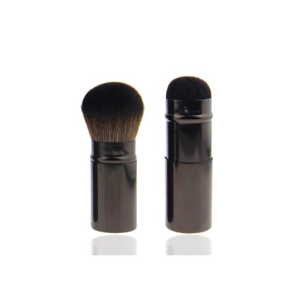 Buy Custom Precision Retractable Makeup Brush Round Kabuki Brush Brown at wholesale prices