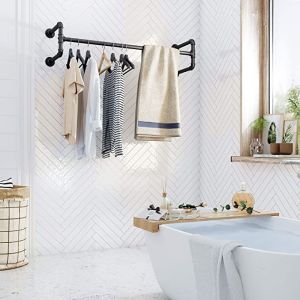 Industrial Pipe Style Rolling Garment Rack