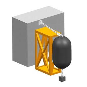 Net Type Sling Type Hydro Pneumatic Fenders 50kPa 80kPa Low Reaction Force